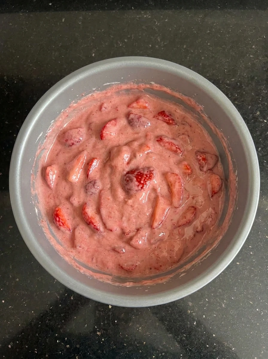 pie filled with strawberry lemon mixture