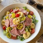 Grinder Tortellini Salad creamy pasta with deli meats