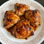 Hot Honey Baked Chicken with caramelized glaze