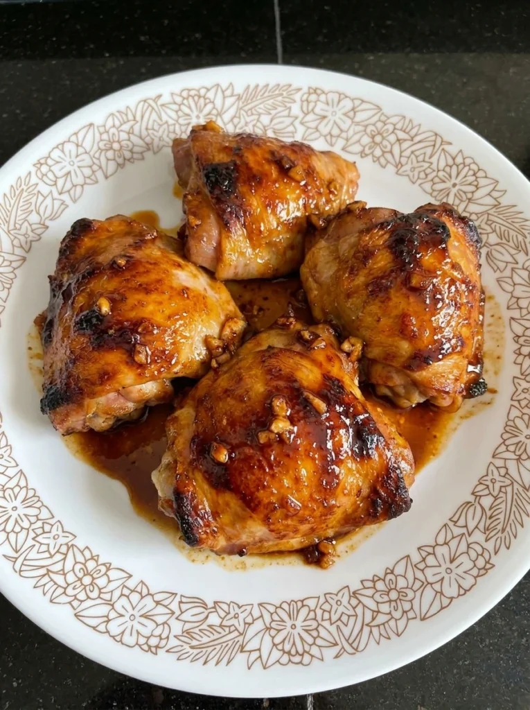 Hot Honey Baked Chicken with caramelized glaze