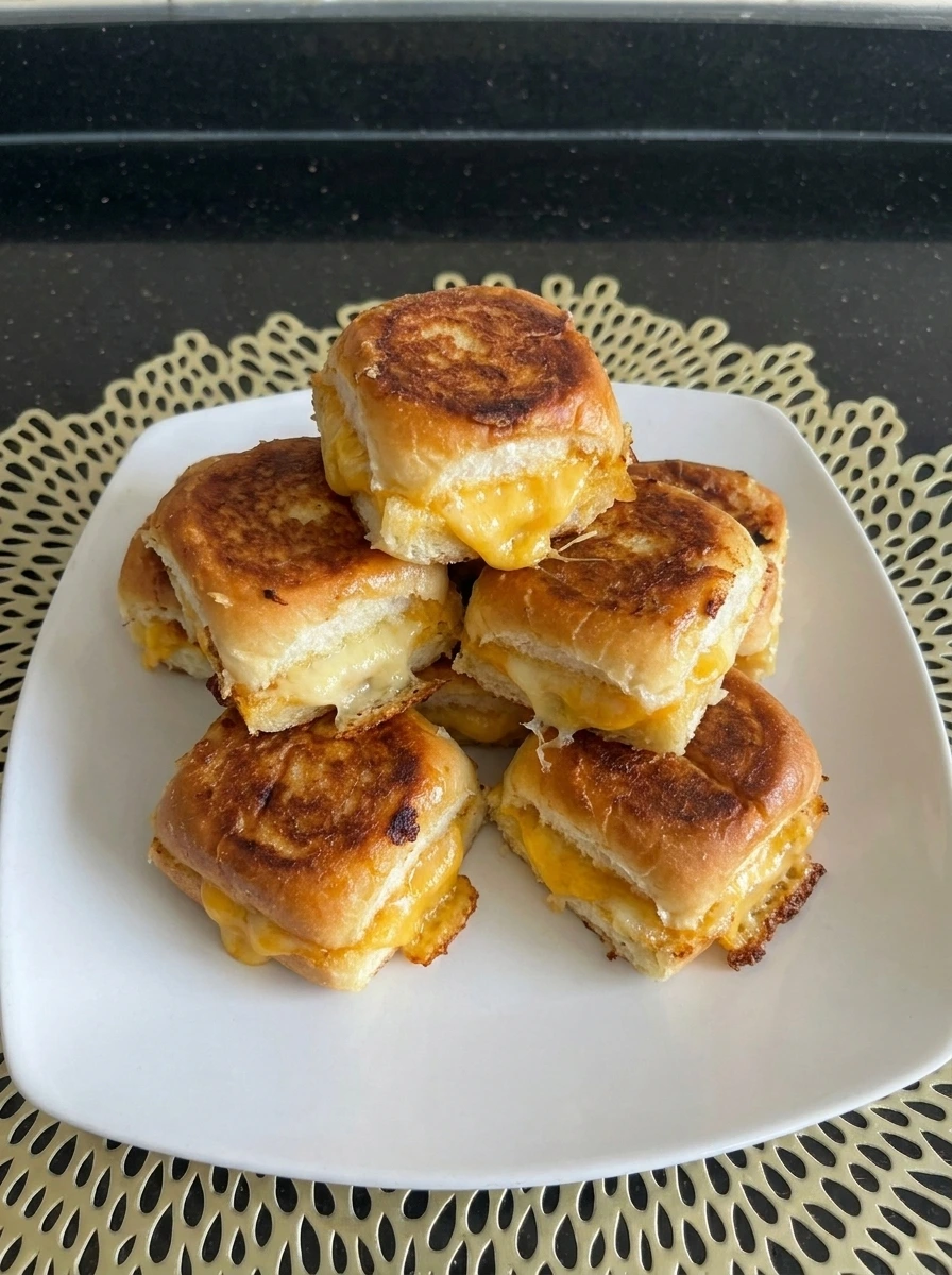 mini grilled cheese sliders golden crispy tops with melted cheese