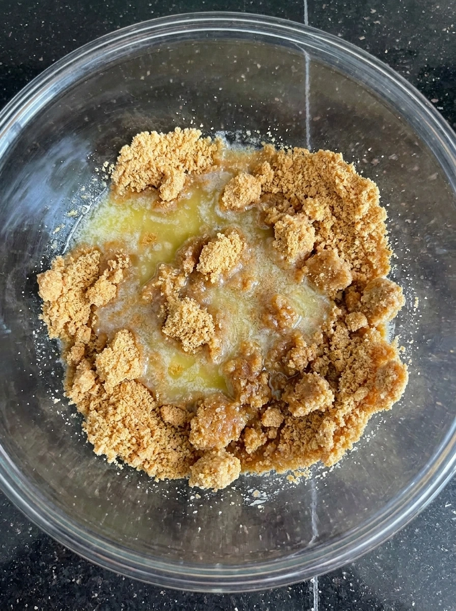 graham crumbs mixed with butter