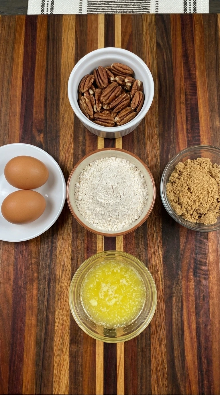 Ingredients for pecan pie dump cake