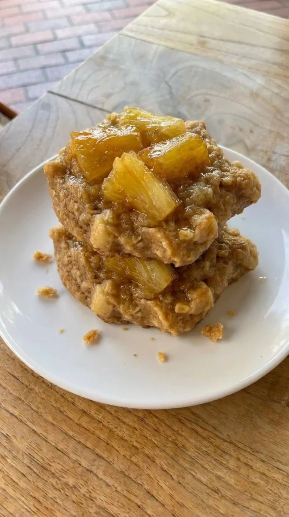 Pineapple Upside Down Sugar Cookies finished dessert