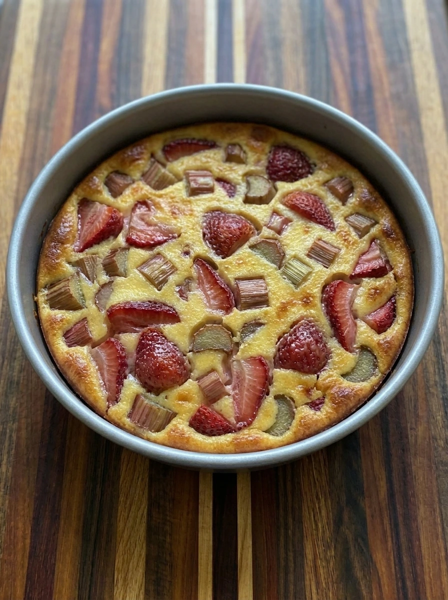 custard poured over fruit