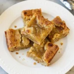 homemade rhubarb bars with golden crust