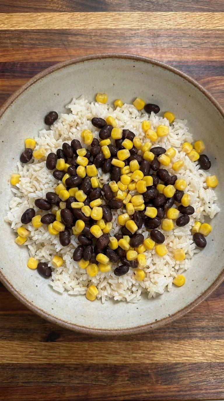 Rice with beans and corn