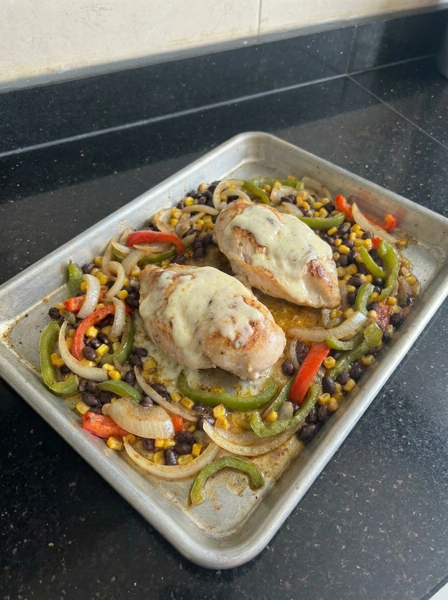 Melted cheese over chicken