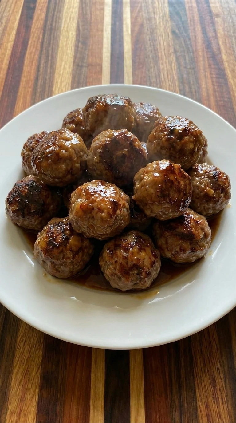 Plated firecracker meatballs