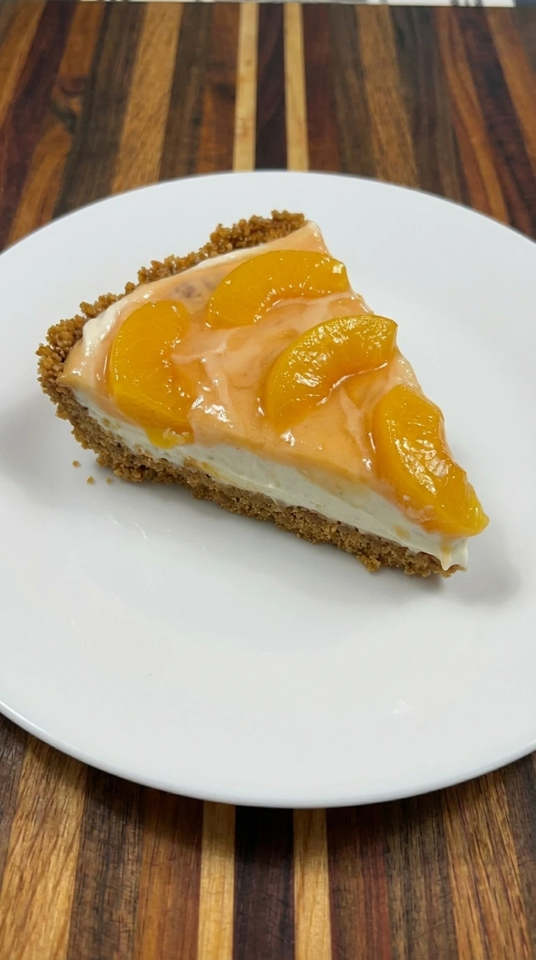 Set peach pretzel dessert