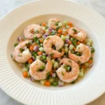 fresh shrimp ceviche with citrus and vegetables
