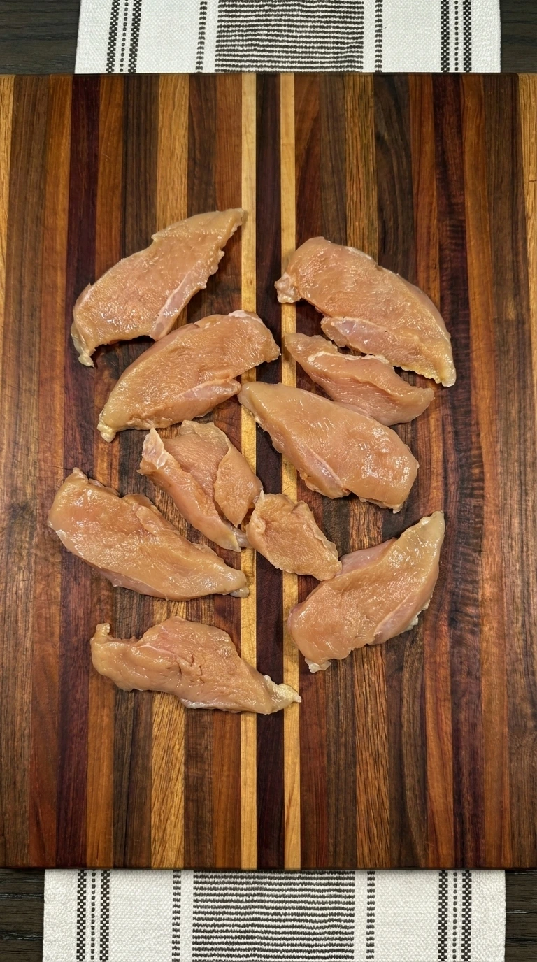 Sliced seasoned chicken