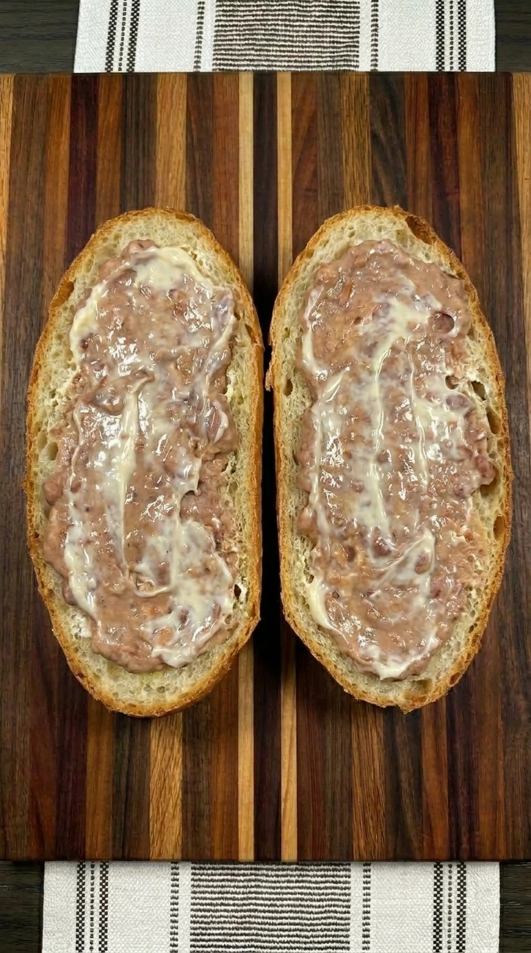 Bread with beans and mayo