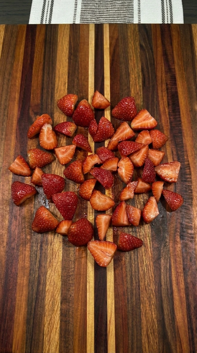 chopped strawberries