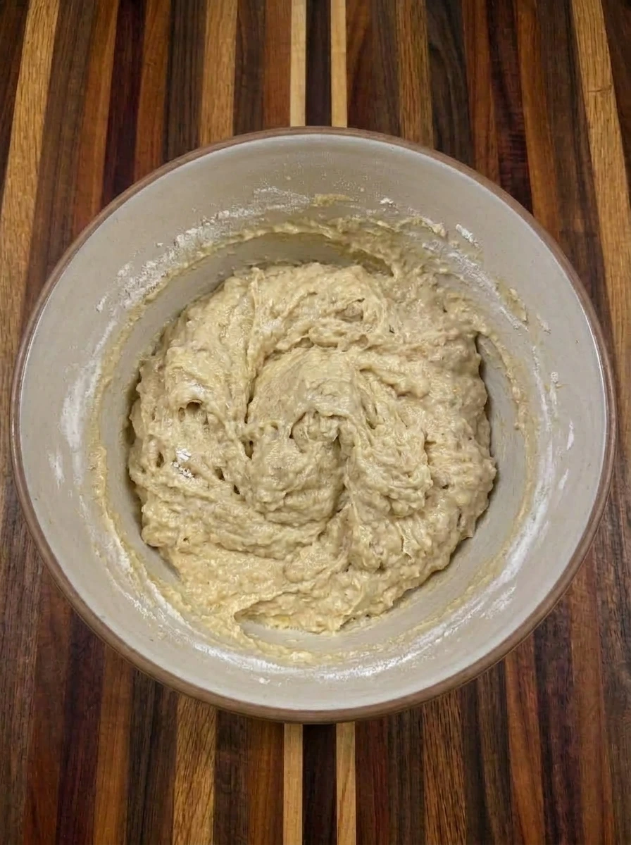 Adding flour