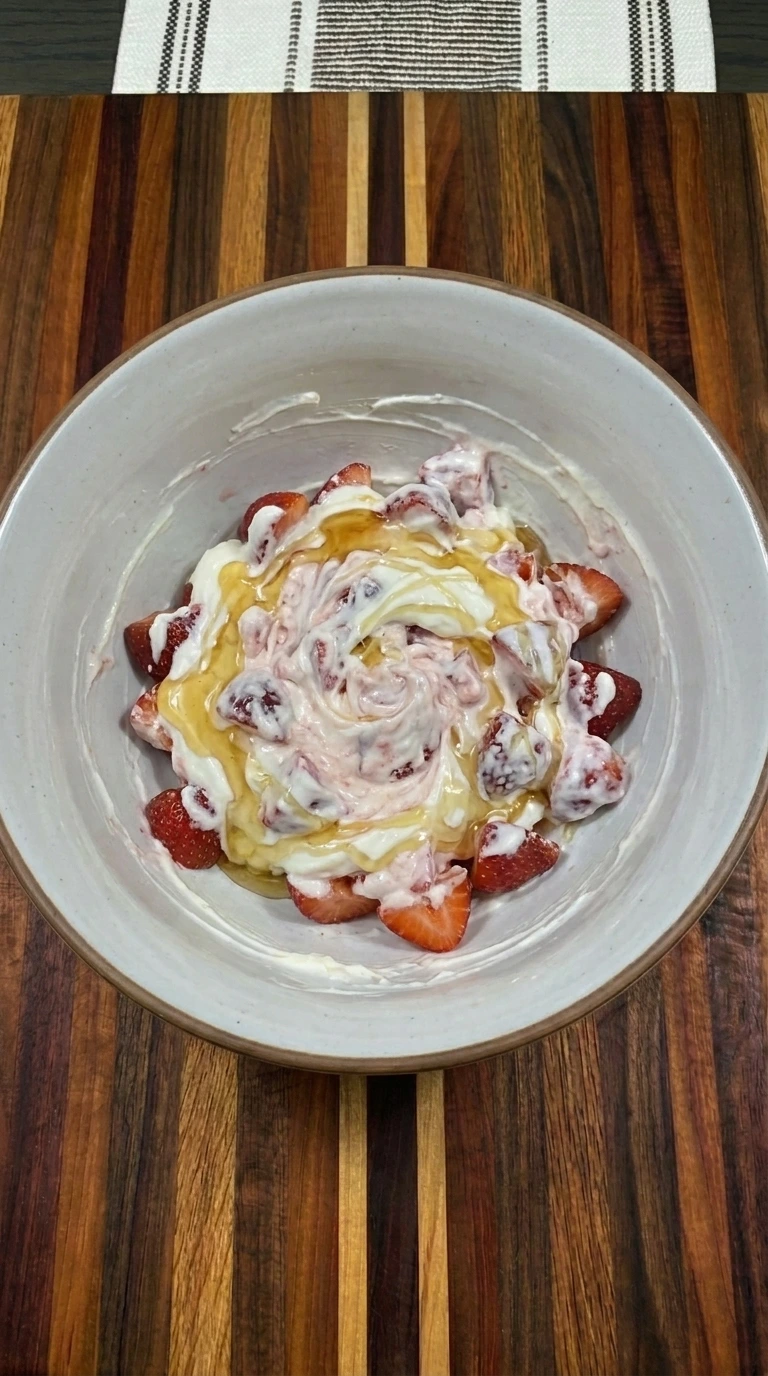 strawberry yogurt mixture
