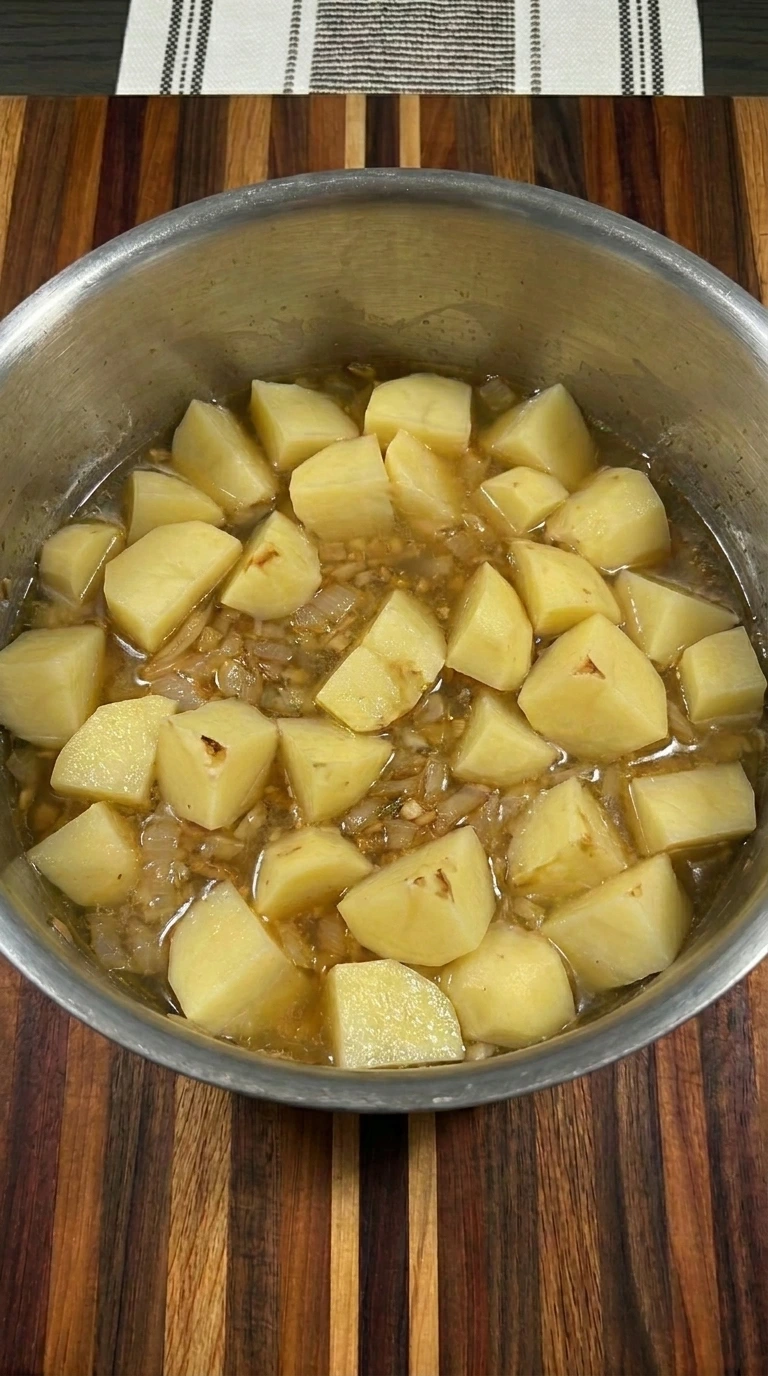 soft potatoes in soup