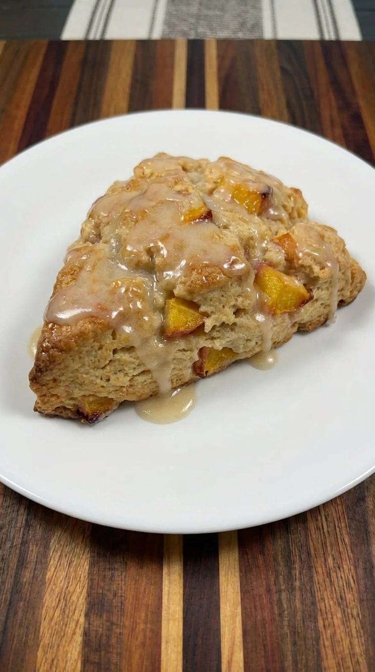 Glazed peach scones