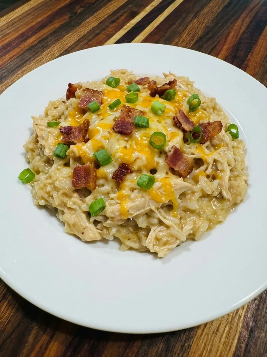 Served crockpot crack chicken and rice