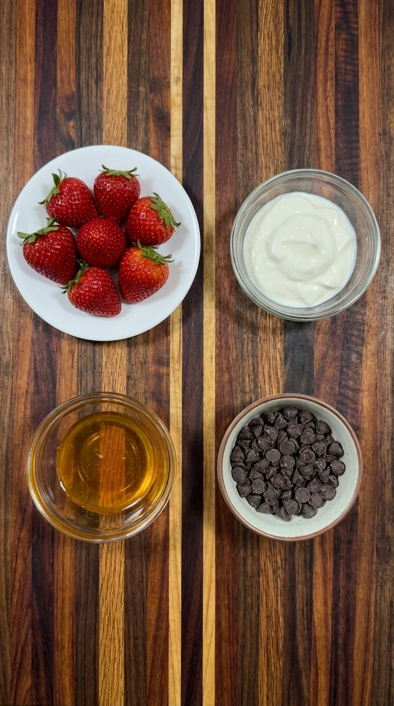 ingredients for strawberry yogurt clusters