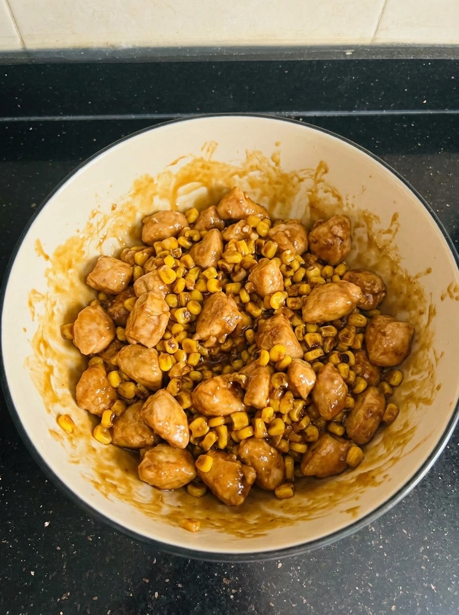 Salad coated in dressing