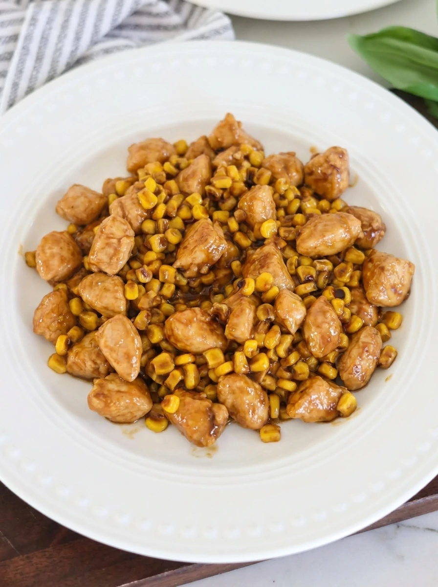Street Corn Chicken Salad plated