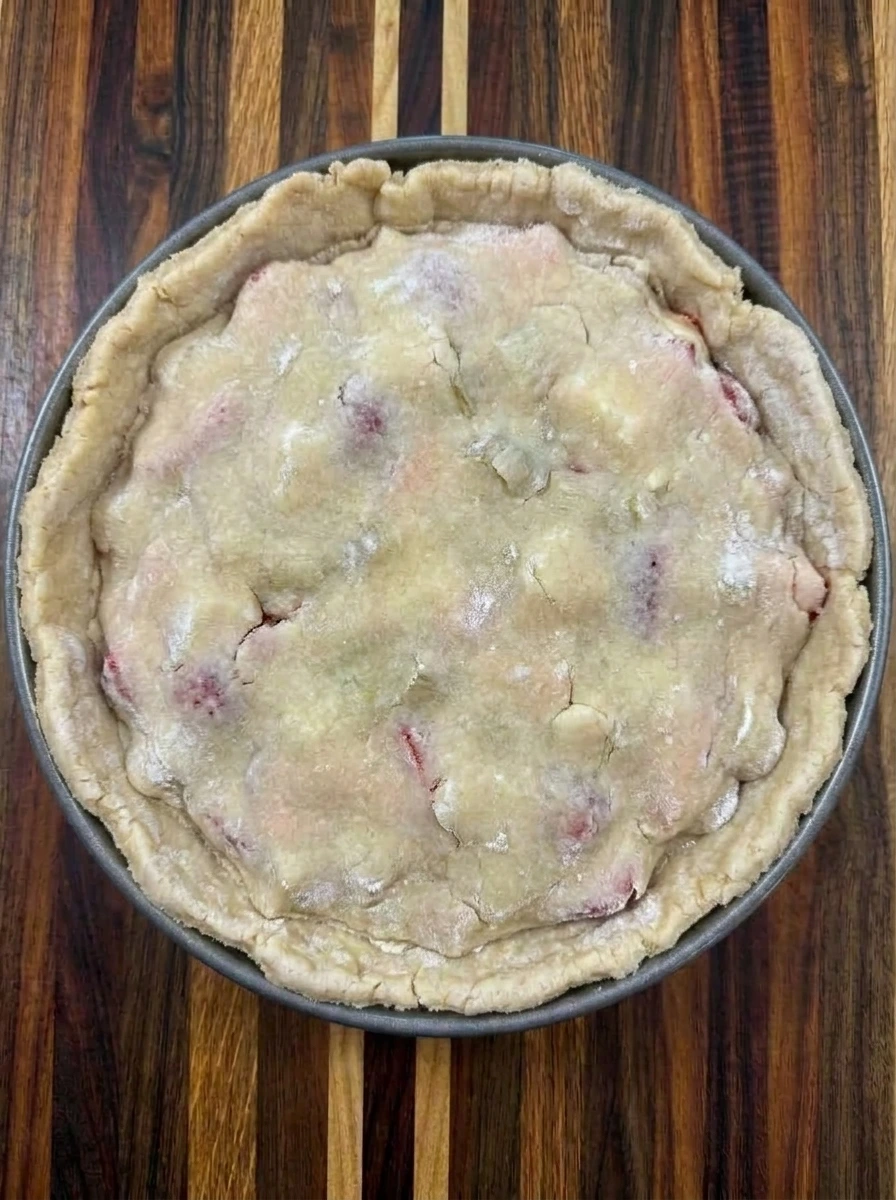 pie topped with crust