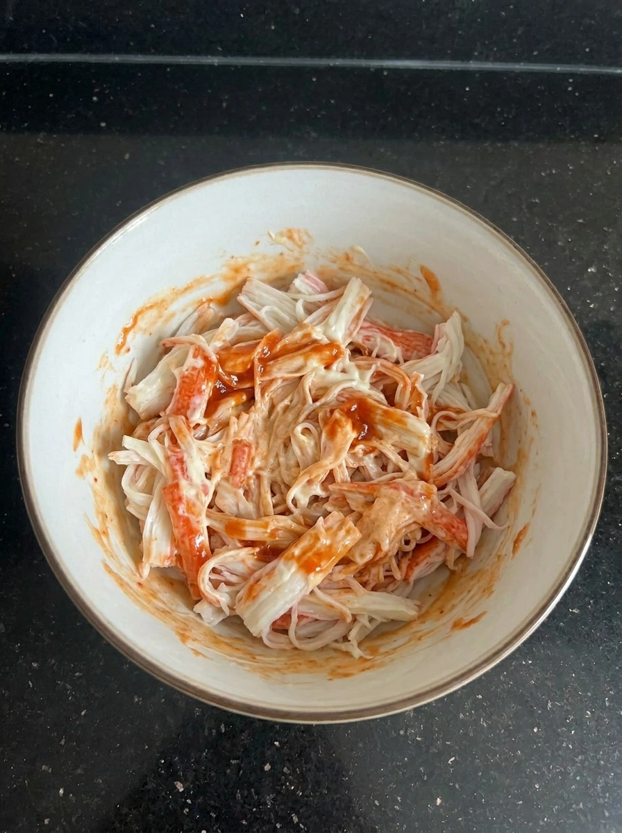 Crab mixed with spicy mayo