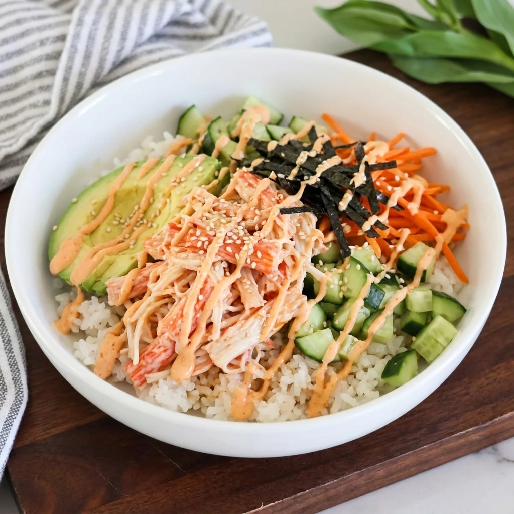 Finished California Sushi Bowls served fresh