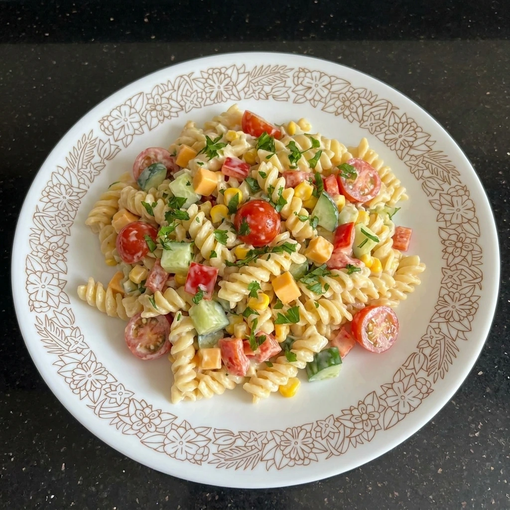 Single serving of Cookout Side Dishes pasta salad