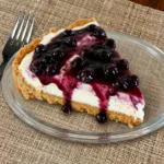 No bake blueberry cheesecake lush dessert with creamy layers