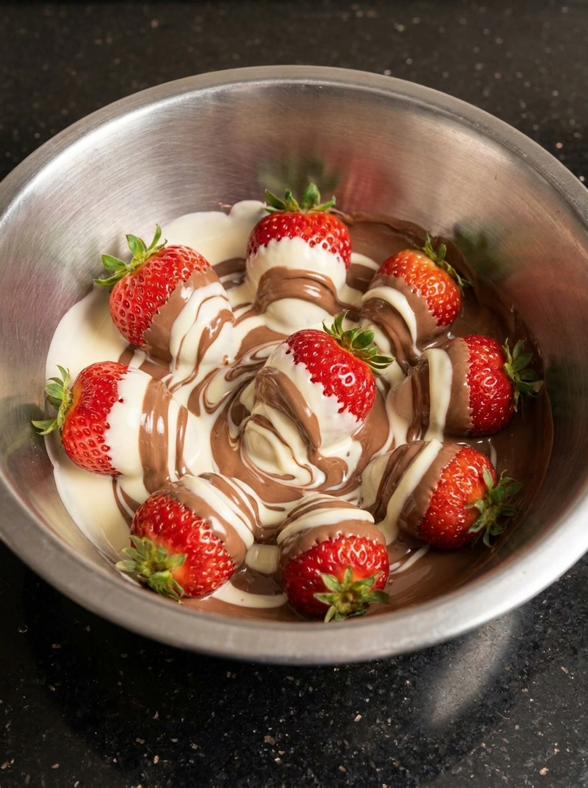 strawberries dipped in chocolate