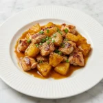 Teriyaki Chicken Pineapple Bowl with rice and glazed chicken