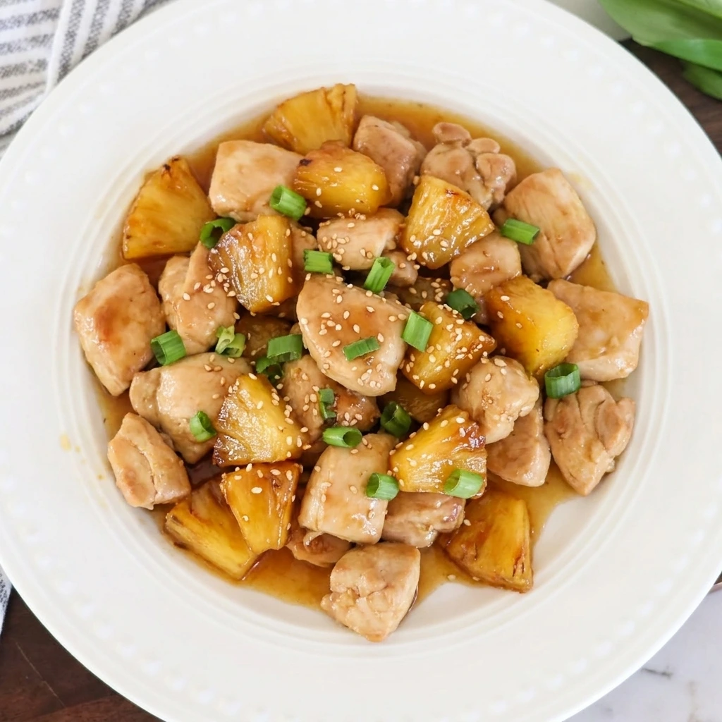 Finished teriyaki chicken pineapple bowl