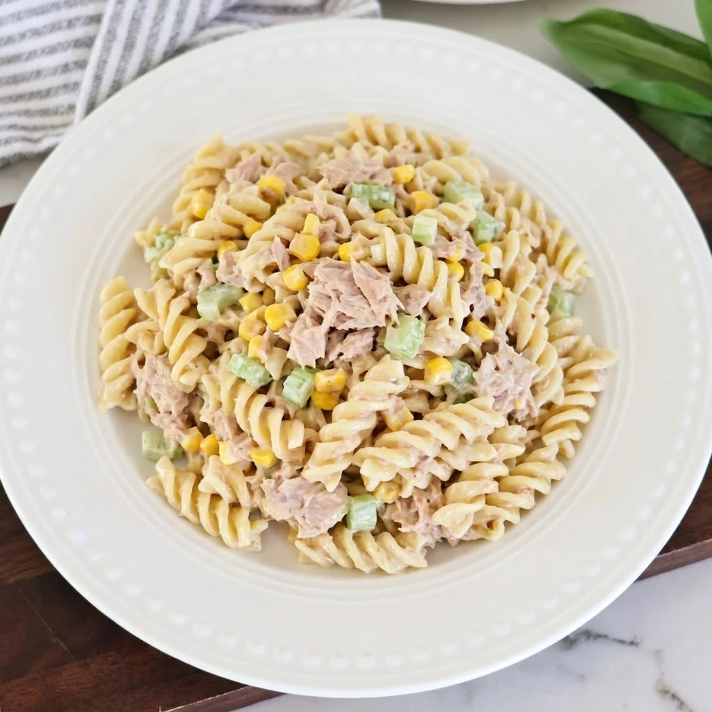 served tuna pasta salad
