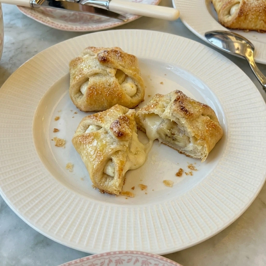 Single serving of Banana Cream Cheese Bites with creamy center