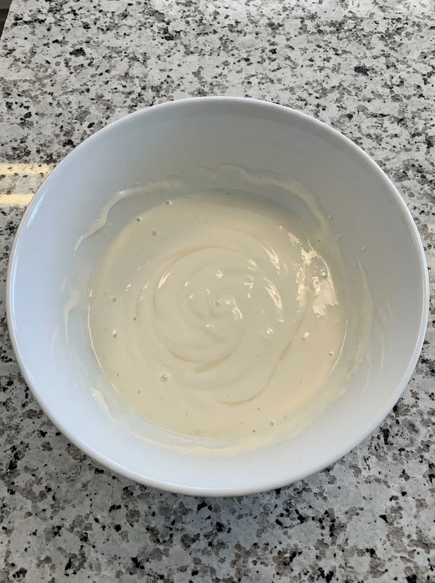 Creamy banana pepper sauce for Banana Pepper Rice Bowls