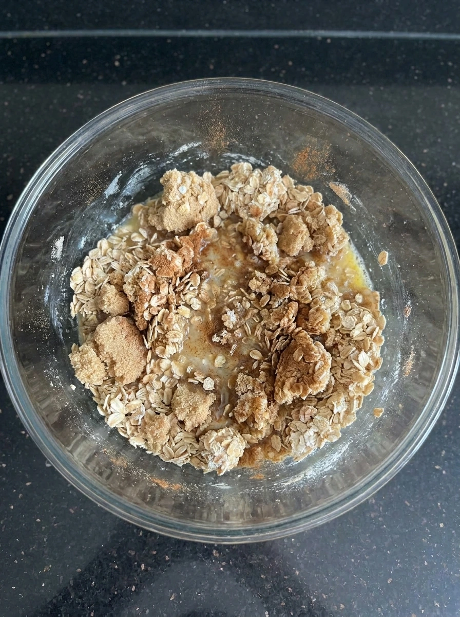 Oat crumble topping for Buttery Peach Crisp