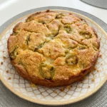 Cheesy Banana Pepper Cornbread baked golden with melted cheddar and pepper slices