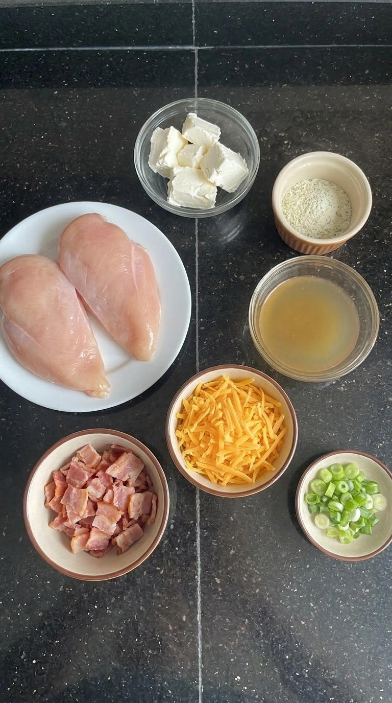 Crack Chicken ingredients in separate small containers