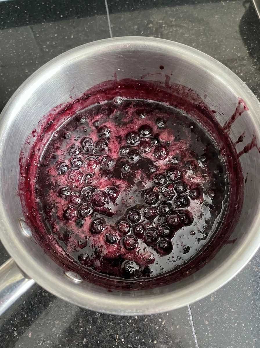 Huckleberry sauce for Creamy Huckleberry Cheesecake