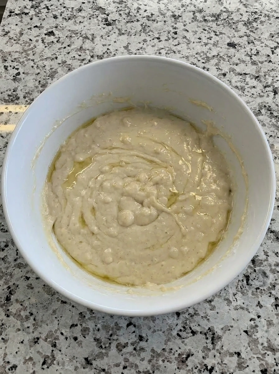 Thick batter for Fresh Fig Muffins