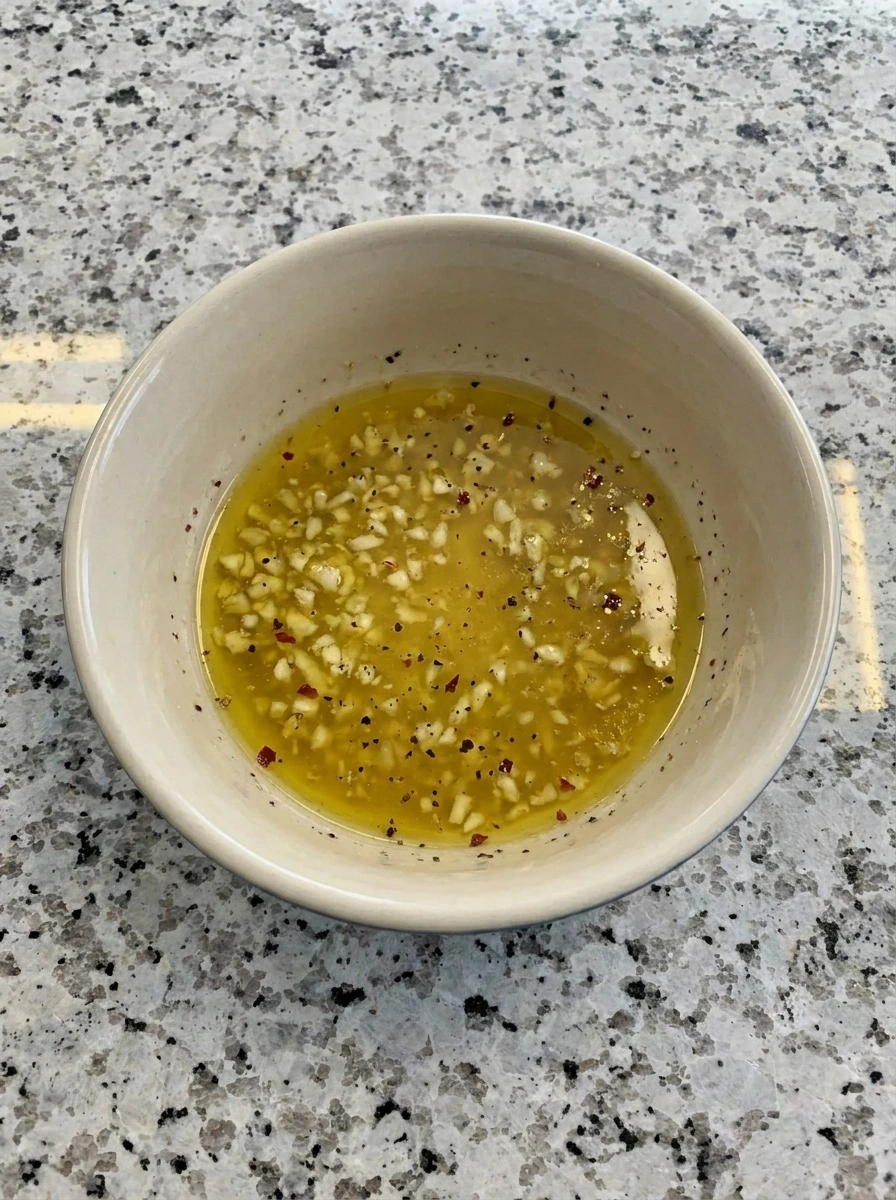 Garlic butter coating for roasted patty pan squash