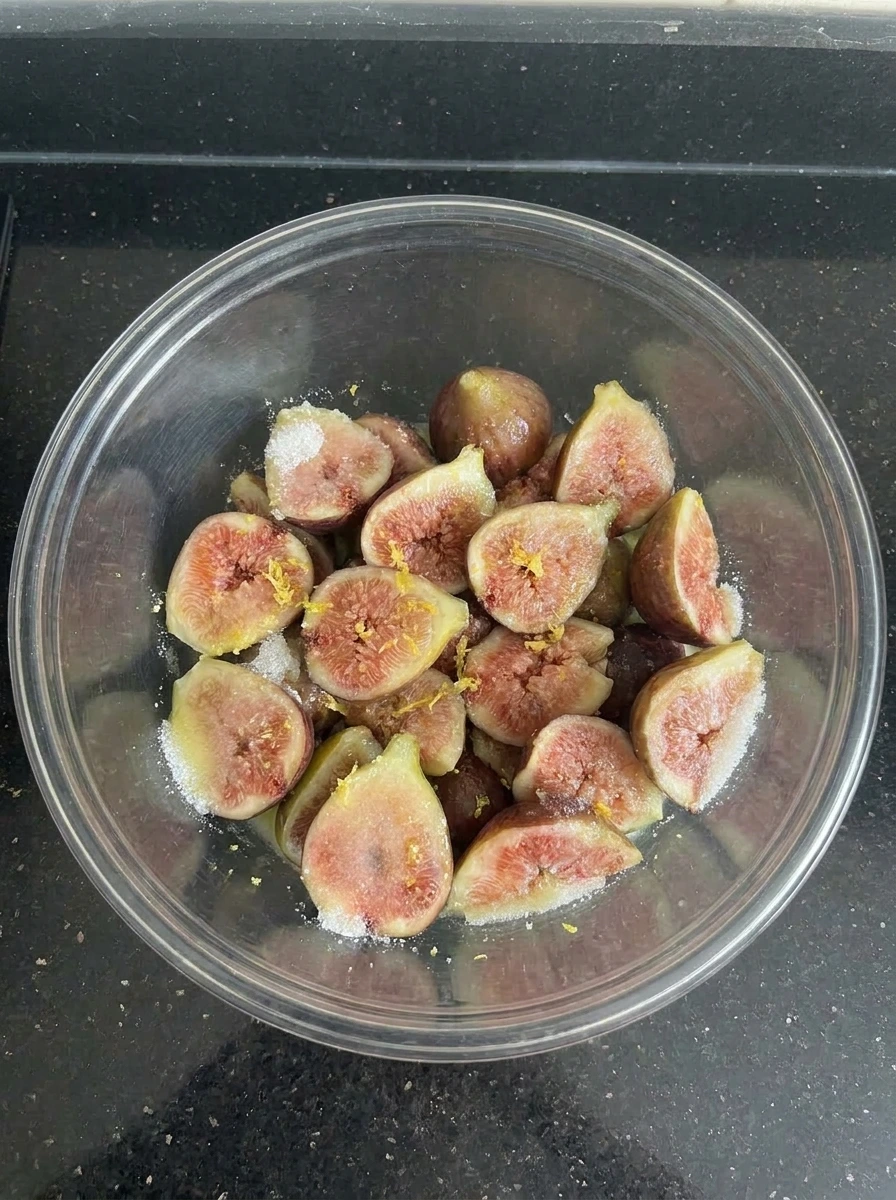 Sugar coated figs for Old Fashioned Fig Preserves