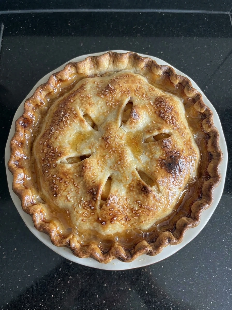 Baked Southern Peach Pie Perfection with golden crust