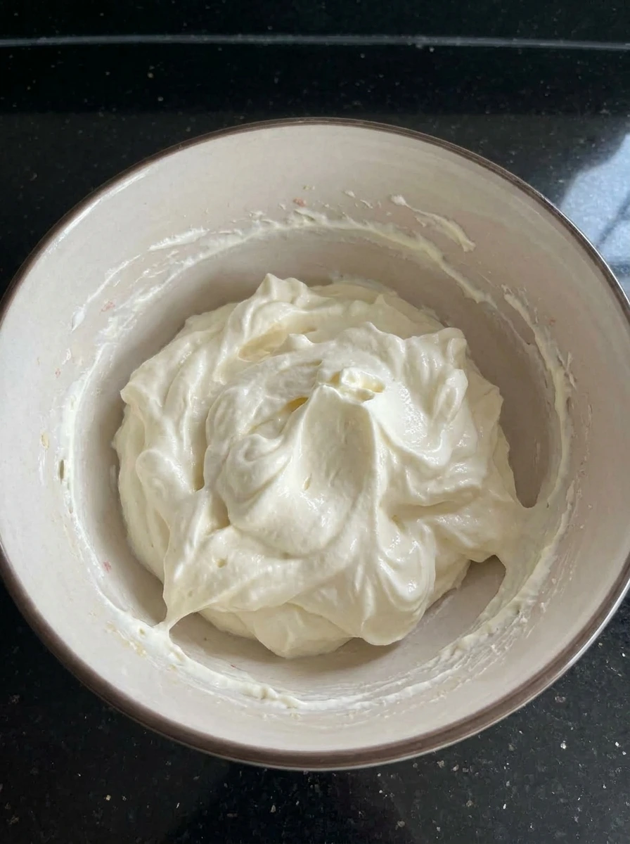 Fluffy cheesecake filling for Strawberry Crunch Cheesecake Cups