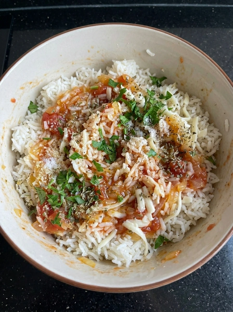 Rice and cheese filling for Stuffed Tomatoes