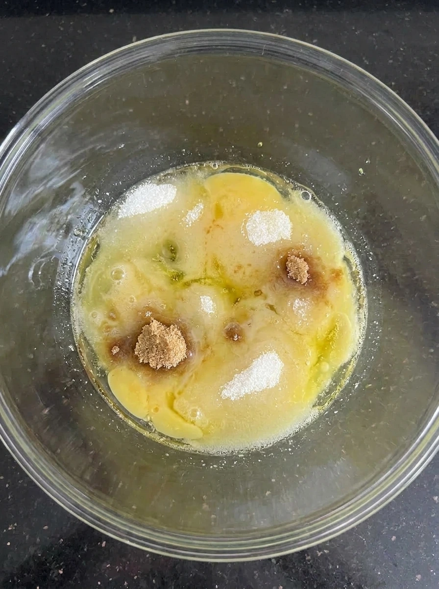 Wet mixture for Zucchini Bread batter