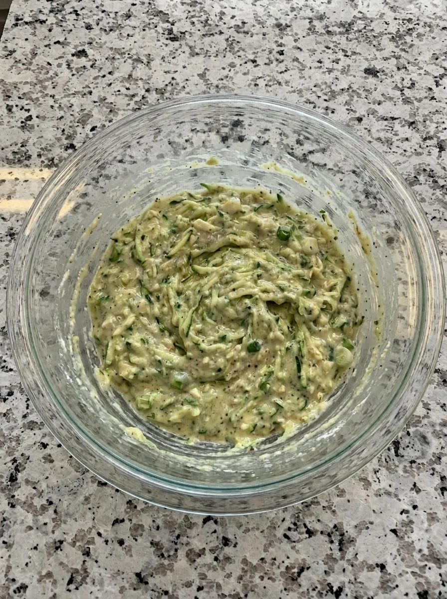 Thick batter for Zucchini Pancakes