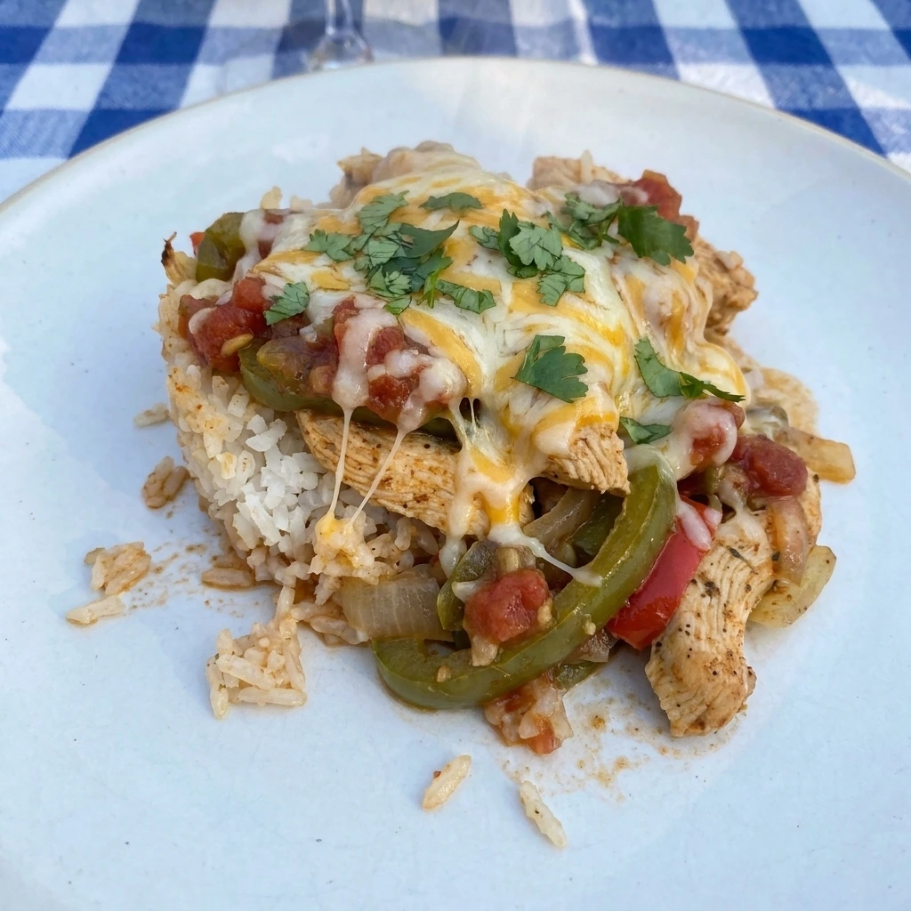 Single serving of Chicken Fajita Casserole